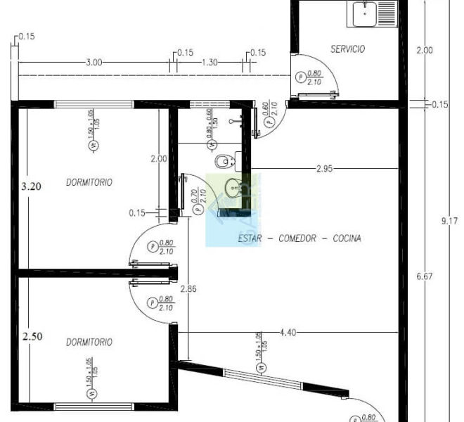 Plano de 52 m2marcadeagua